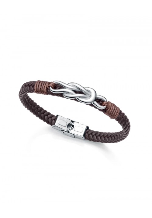 PULSERA VICEROY ACERO Y CUERO HOMBRE REF. 1466P01011