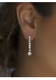 PENDIENTES LINEARGENT PLATA Y CIRCONITAS MUJER. REF. 16399-A