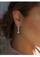 PENDIENTES LINEARGENT PLATA Y CIRCONITAS MUJER. REF. 16399-A