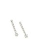 PENDIENTES LINEARGENT PLATA Y CIRCONITAS MUJER. REF. 16399-A