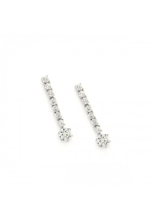 PENDIENTES LINEARGENT PLATA Y CIRCONITAS MUJER. REF. 16399-A