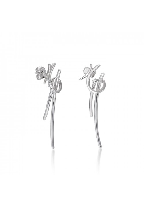 PENDIENTES LINEARGENT PLATA RODIADA MUJER. REF. 19219-A