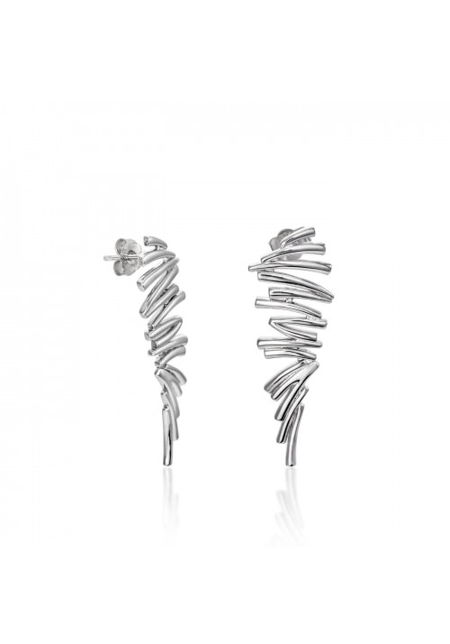 PENDIENTES LINEARGENT PLATA RODIADA MUJER. REF, 19213-A