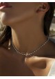 COLLAR LINEARGENT PLATA Y CIRCONITAS MUJER. REF 5373-C