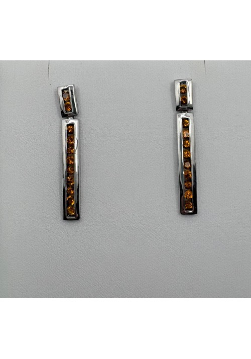 PENDIENTES PLATA RODIADA CON PIEDRAS