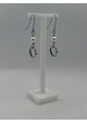 PENDIENTES ACERO LARGOS CON PERLA