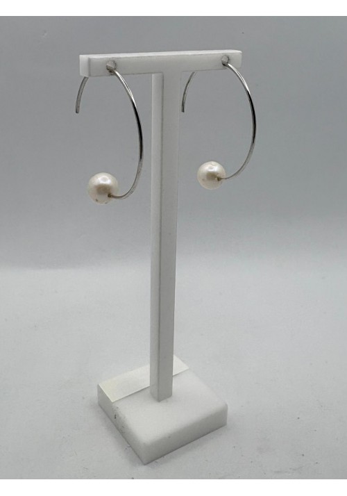 PENDIENTES PLATA RODIADA DE ARO CON PERLA