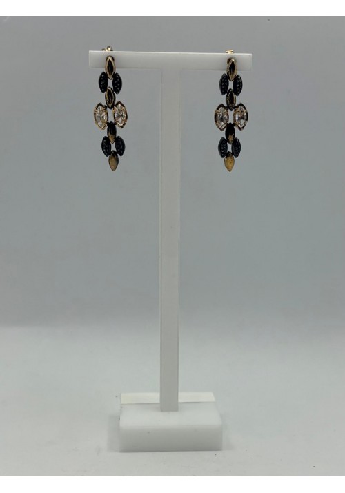 PENDIENTES CHAPADOS BICOLOR