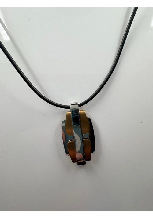 COLGANTE DE ACERO BICOLOR