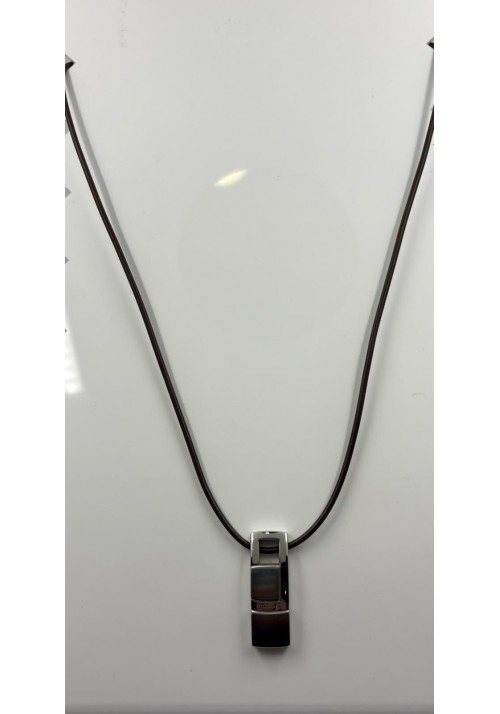 COLGANTE DE ACERO CON CORDON DE CAUCHO