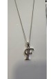 COLGANTE PLATA RODIADA CON INICIAL F Y CIRCONITAS