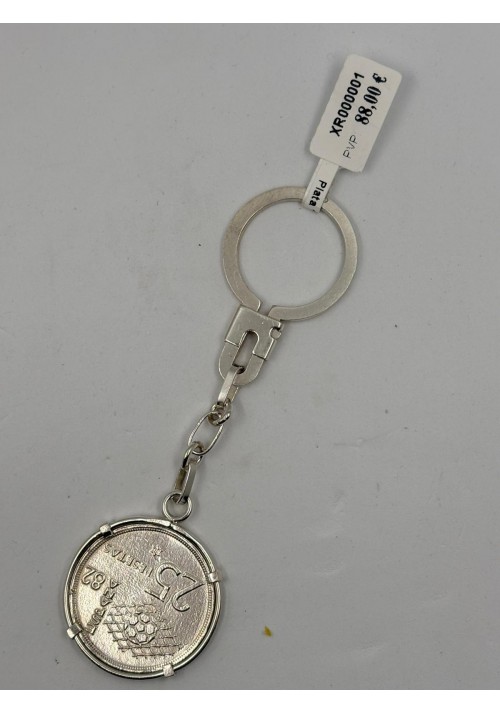 LLAVERO PLATA MONEDA PLATA 25 PESETAS