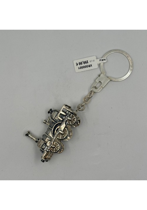 LLAVERO PLATA MAQUINA DE TREN