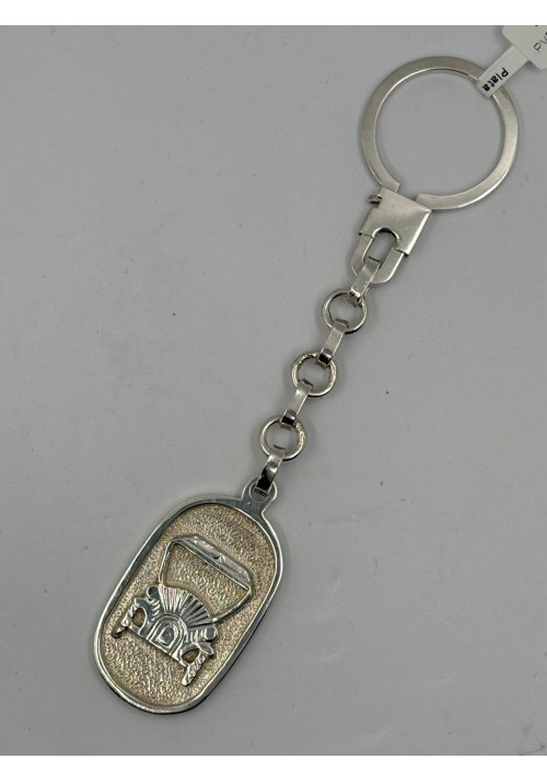 LLAVERO PLATA SILUETA DE COCHE